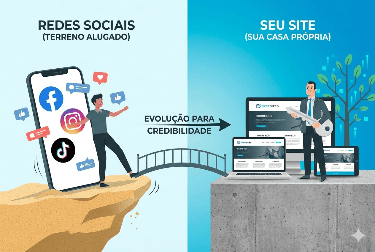 Por que seu negócio não pode sobreviver apenas de Redes Sociais em 2026
